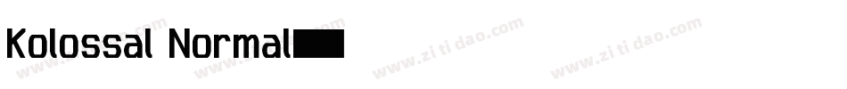 Kolossal Normal字体转换